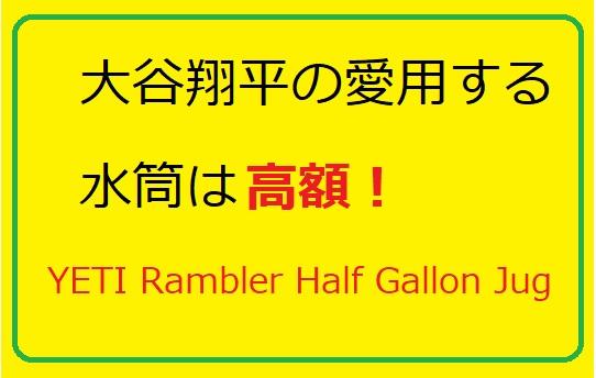 【動画】大谷翔平選手が愛用する水筒、YETI Rambler Half Gallon Jugの魅力とは！